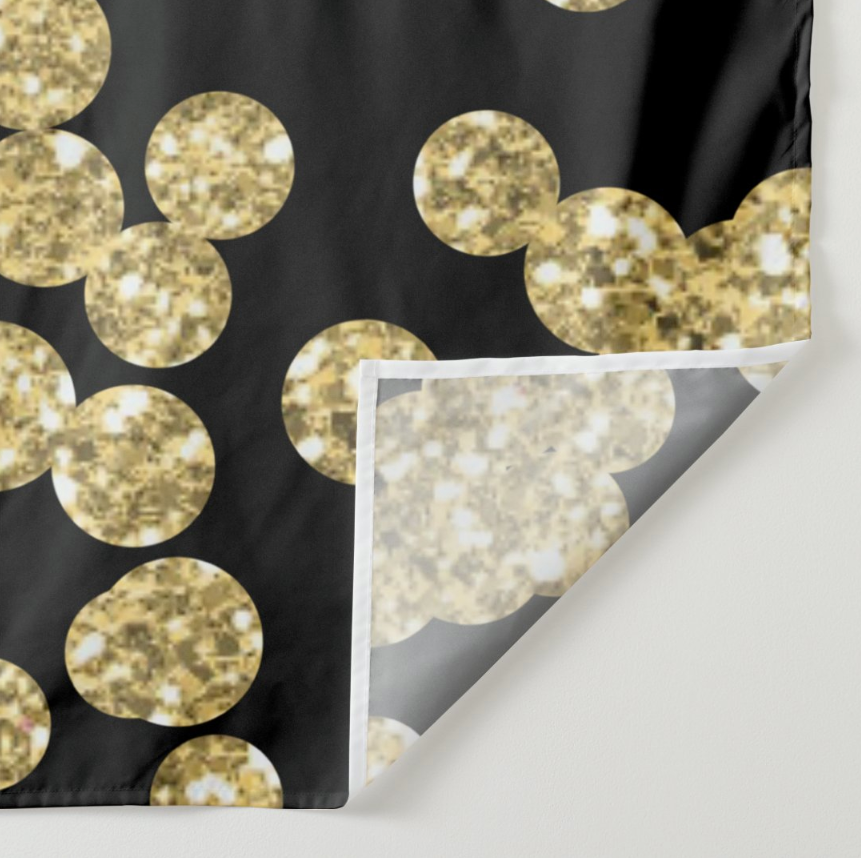 Glitter Gold 50th Adult Birthday Party Decoration Fabric Backdrop