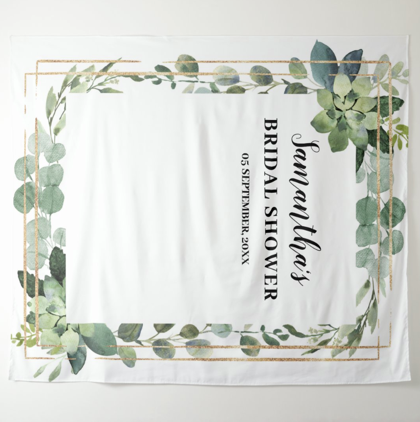 Wedding Bridal Shower Decoration Fabric Backdrop