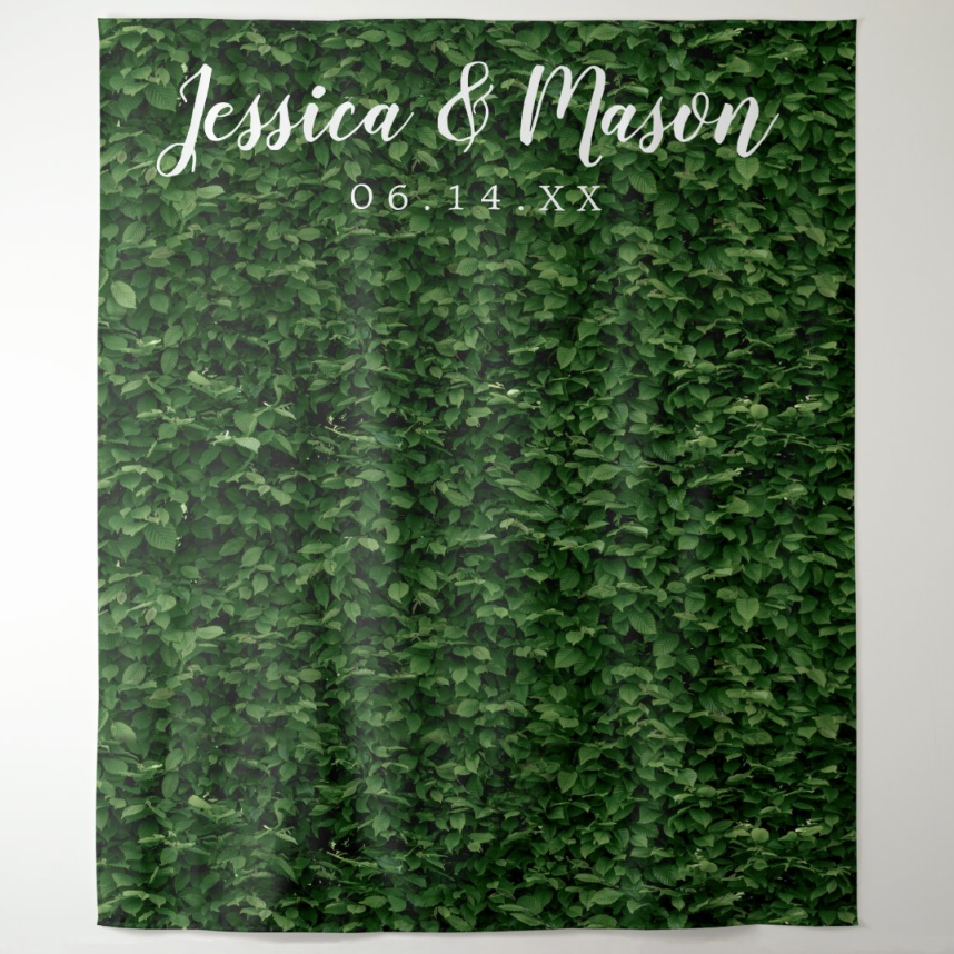 Green grass Wedding Decoration Fabric Backdrop