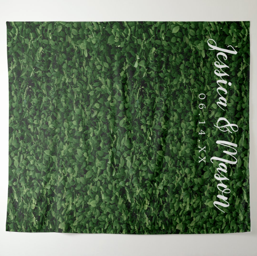Green grass Wedding Decoration Fabric Backdrop