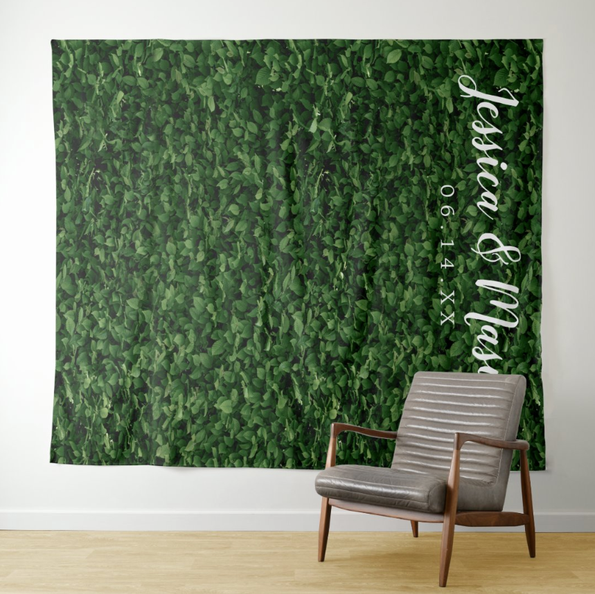 Green grass Wedding Decoration Fabric Backdrop