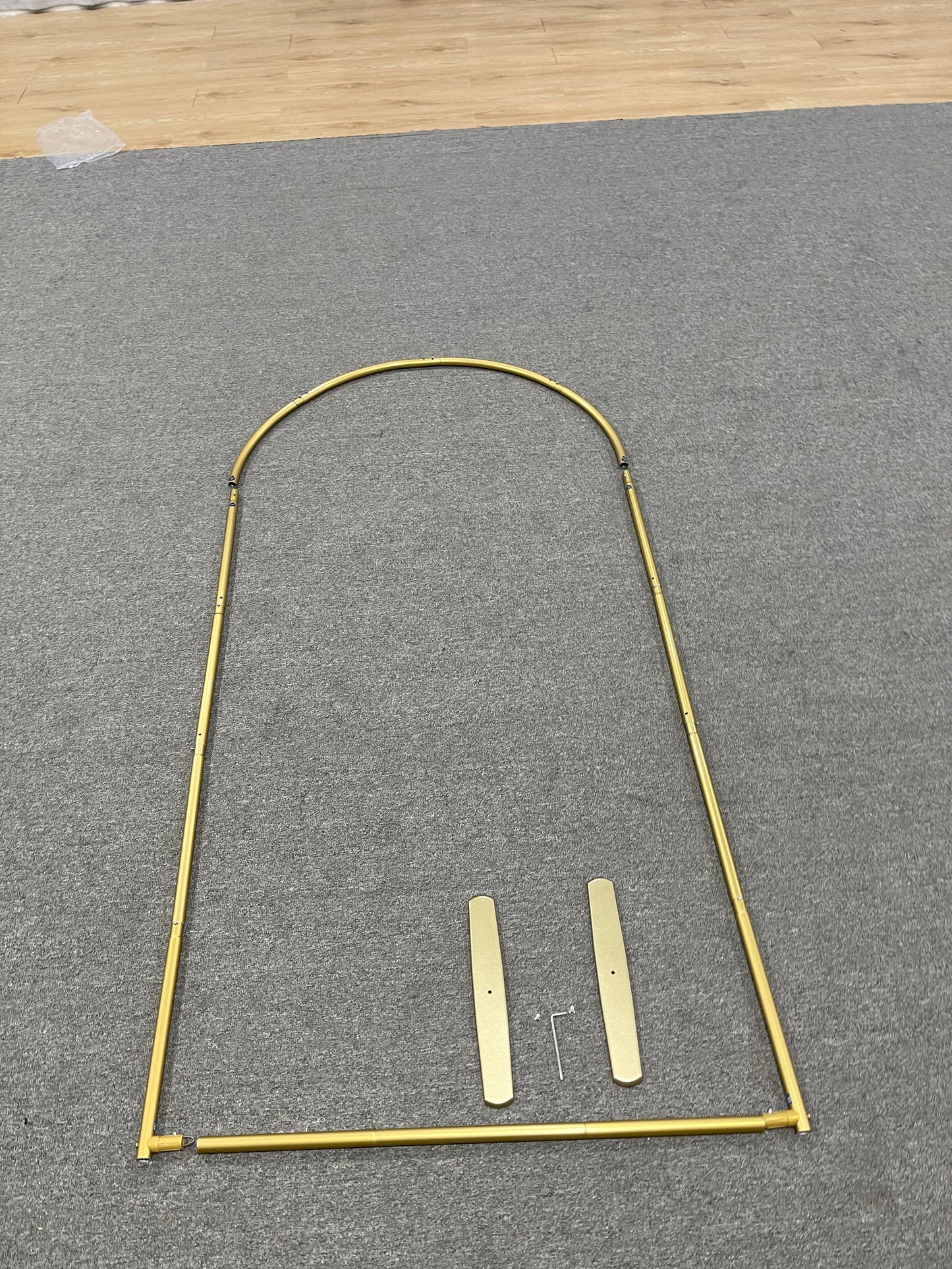 Gold Aluminum Alloy Tube Arch Backdrop Stand For Birthday Baby Shower Wedding Party Decoration