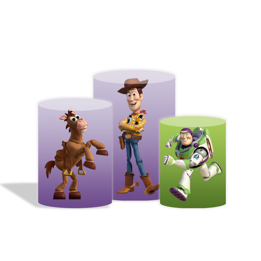 Toy Story theme birthday party decoration round circle backdrop cover plinth cylinder pedestal cover