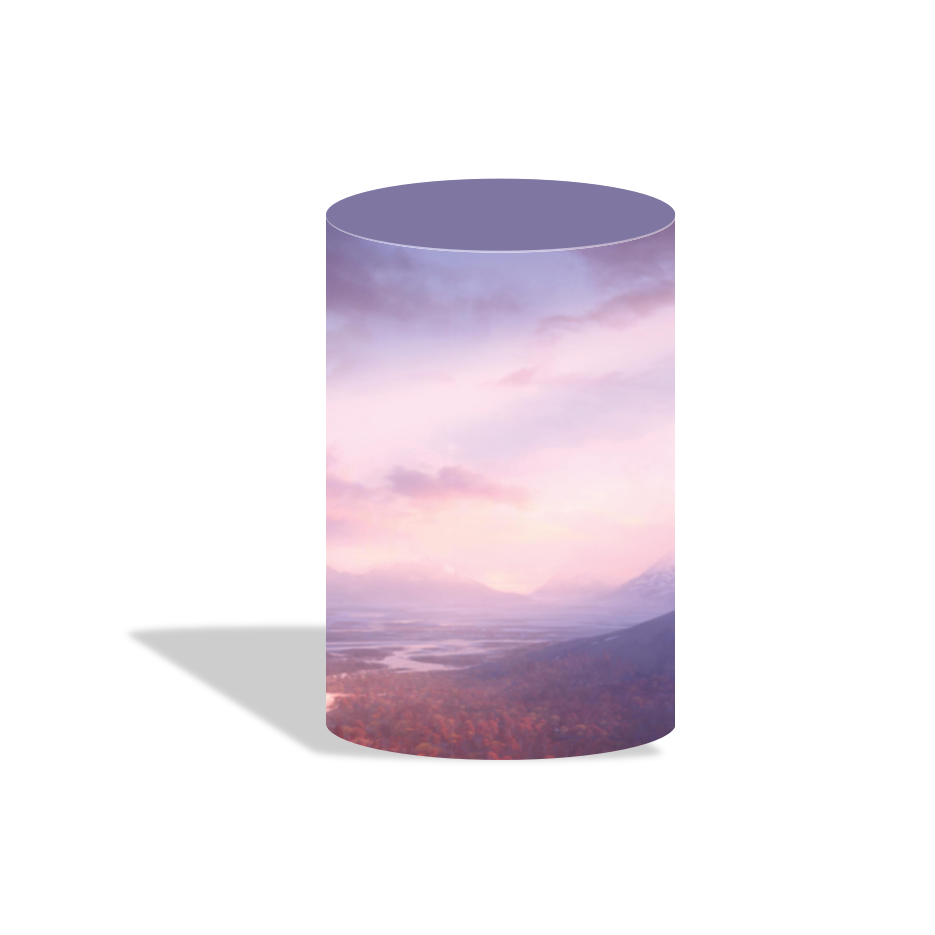Frozen Lisa Anna birthday party decoration round circle backdrop cover plinth cylinder pedestal cover