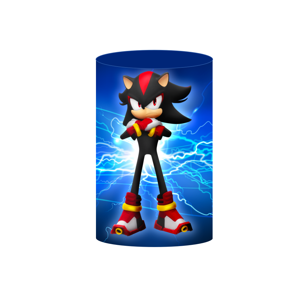 Sonic birthday party decoration round circle backdrop cover plinth cylinder pedestal cover