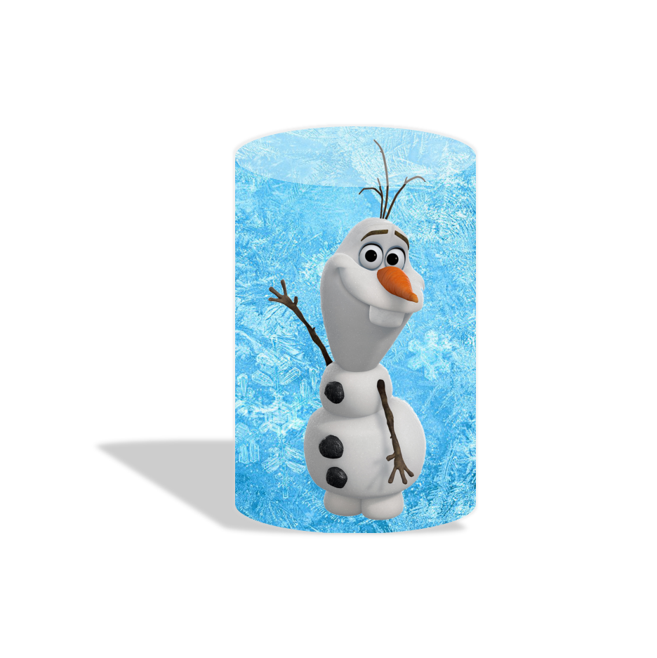 Frozen Lisa Anna princess birthday party decoration round circle backdrop cover plinth cylinder pedestal cover