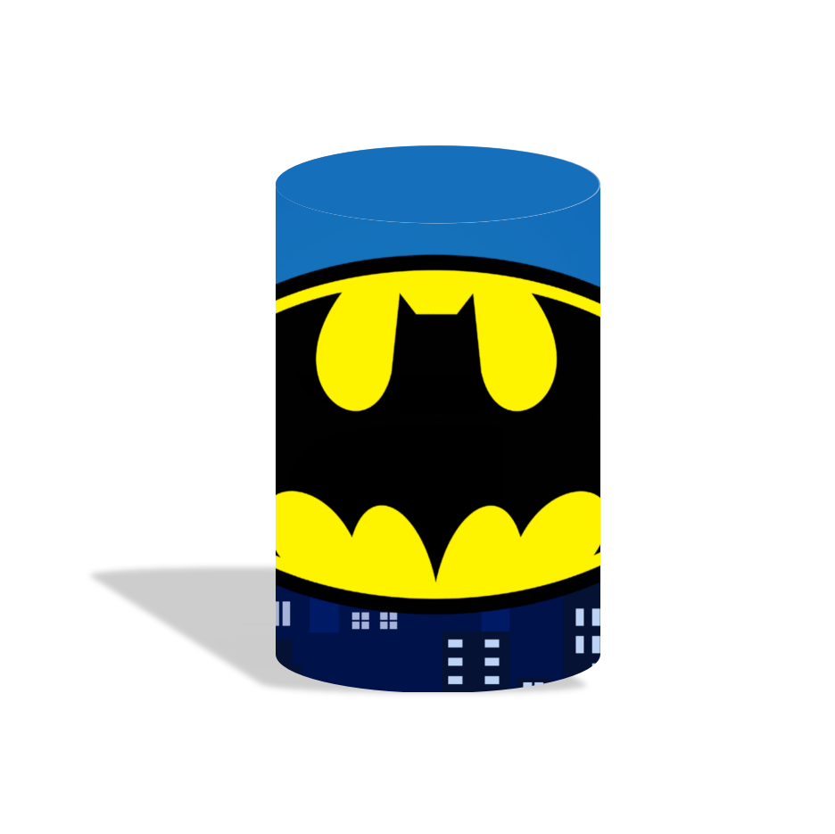 Superhero Batman birthday party decoration round circle backdrop cover plinth cylinder pedestal cloth cover