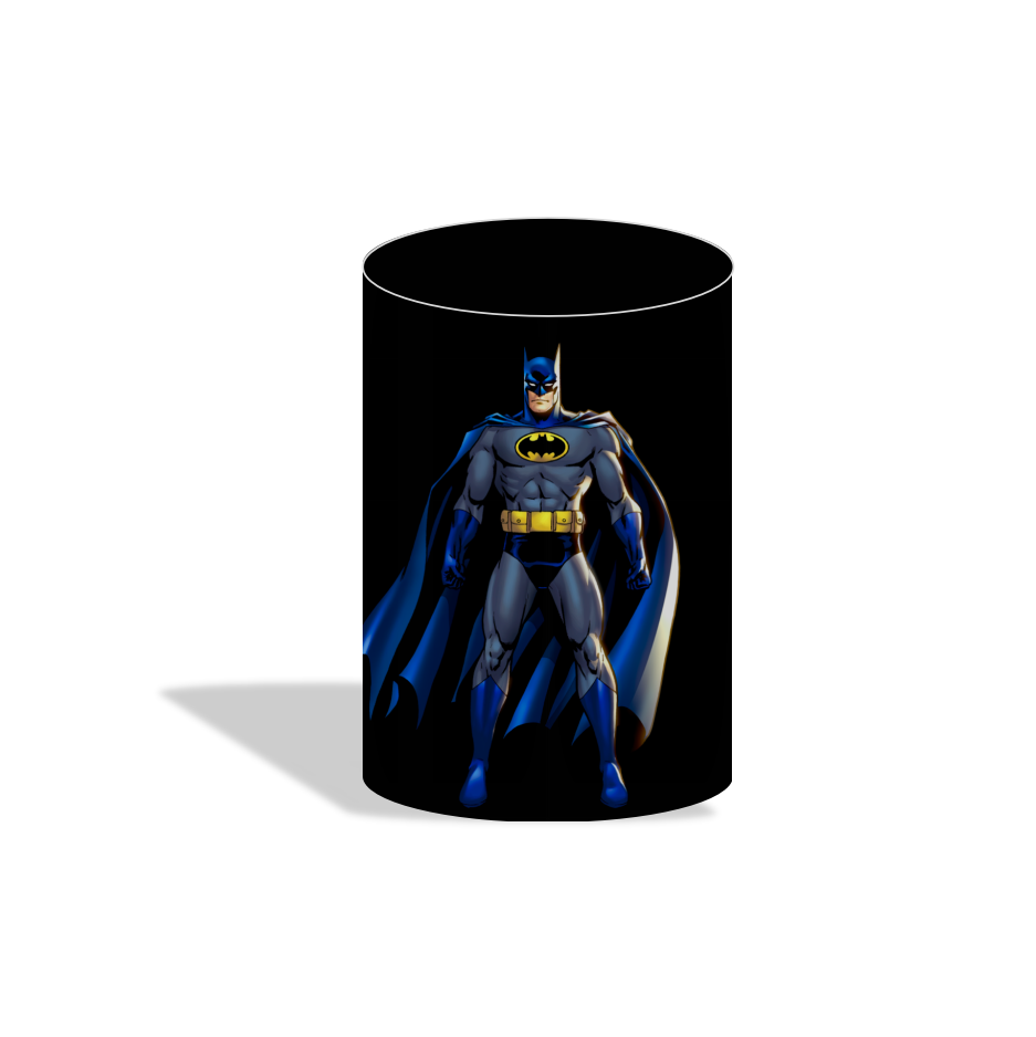 Superhero Batman birthday party decoration round circle backdrop cover plinth cylinder pedestal cloth cover