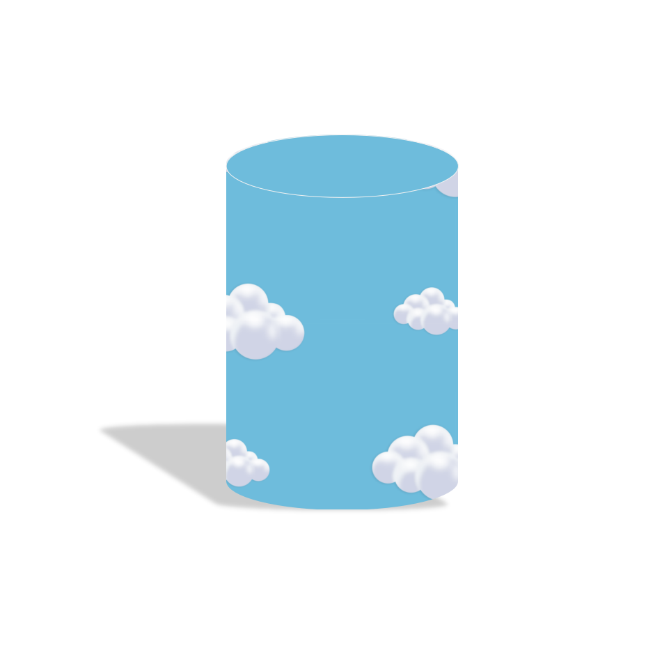 Cocomelon round circle backdrop cover plinth cylinder pedestal cloth cover for birthday party decoration