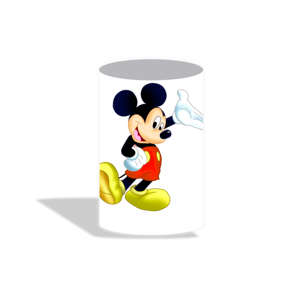 Comic mickey birthday party decoration round circle backdrop cover plinth cylinder pedestal cover