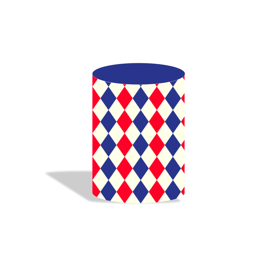 Circus theme round circle backdrop cover plinth cylinder pedestal cloth cover for birthday party decoration