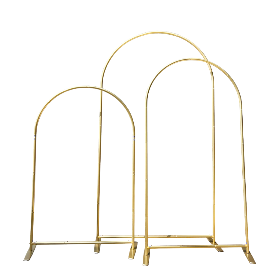 Gold Aluminum Alloy Tube Arch Backdrop Stand For Birthday Baby Shower Wedding Party Decoration