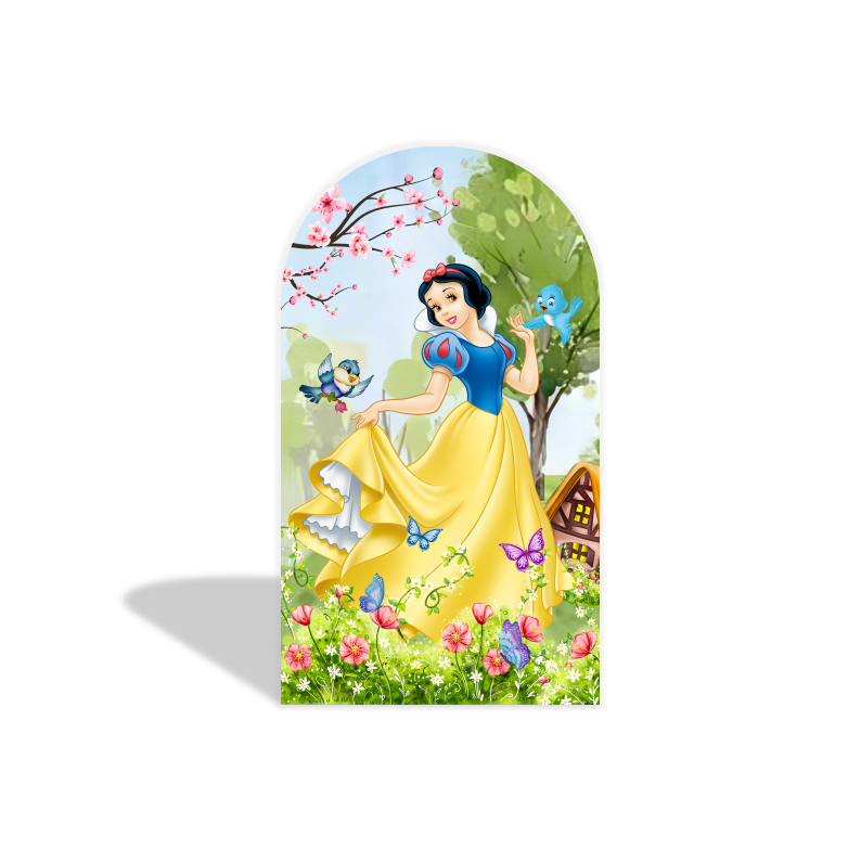 Sonw white arch Birthday Party Arch Backdrop Wall Cloth Cover