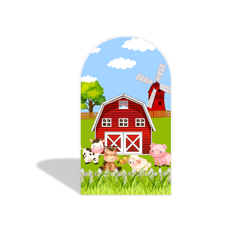 Farm arch Birthday Party Arch Backdrop Wall Cloth Cover