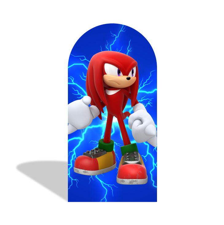 Sonic Cartoon Happy Birthday Party Arch Backdrop Wall Cloth Cover