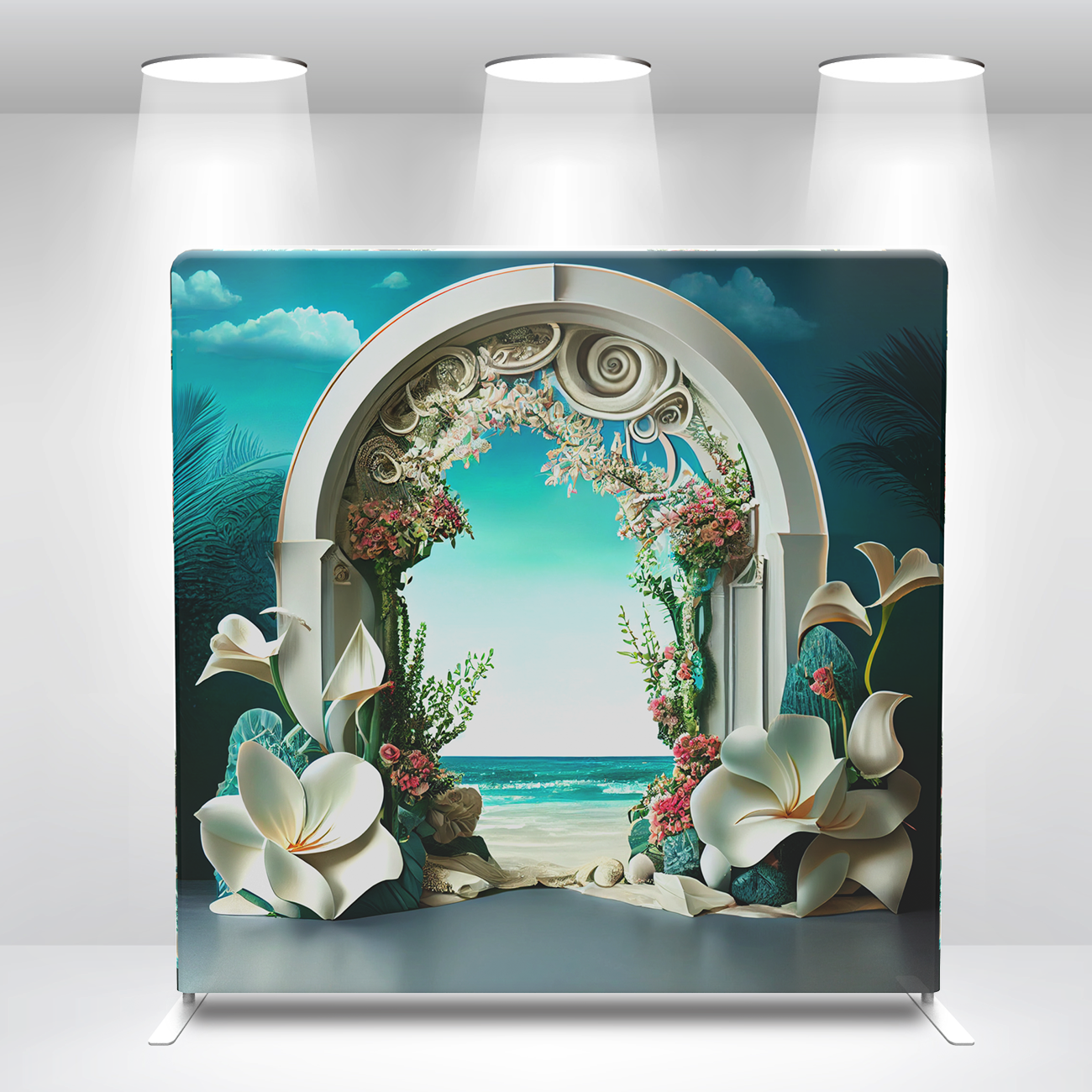 Custom 10x8ft 8x8ft Pillow Case Photo Booth Straight Backdrop Wall Cover With Stand For Birthday Wedding Baby Shower Party Event