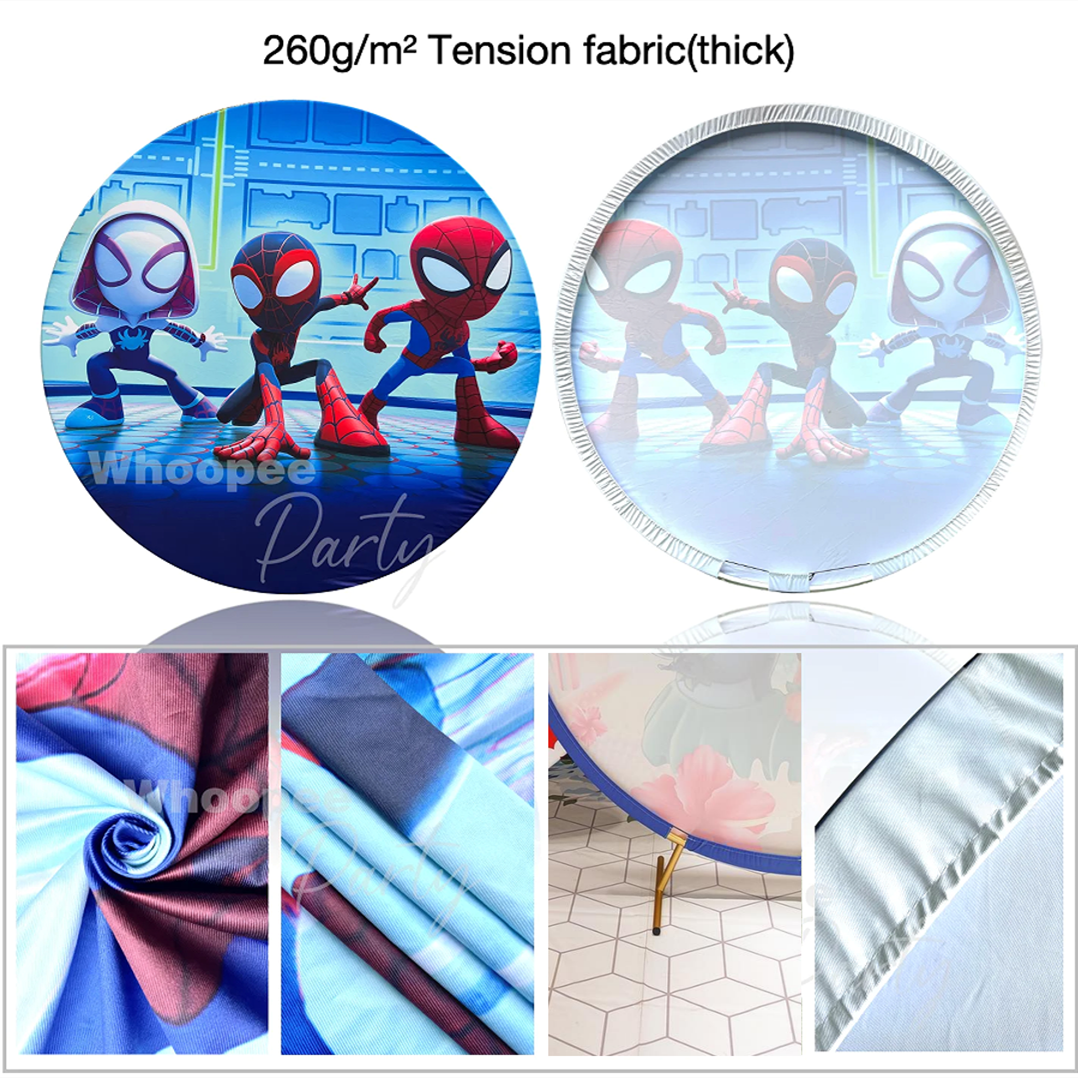Custom Gold Aluminum Alloy Material Round Backdrop Stand And Cover