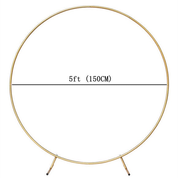 Custom Gold Aluminum Alloy Material Round Backdrop Stand And Cover