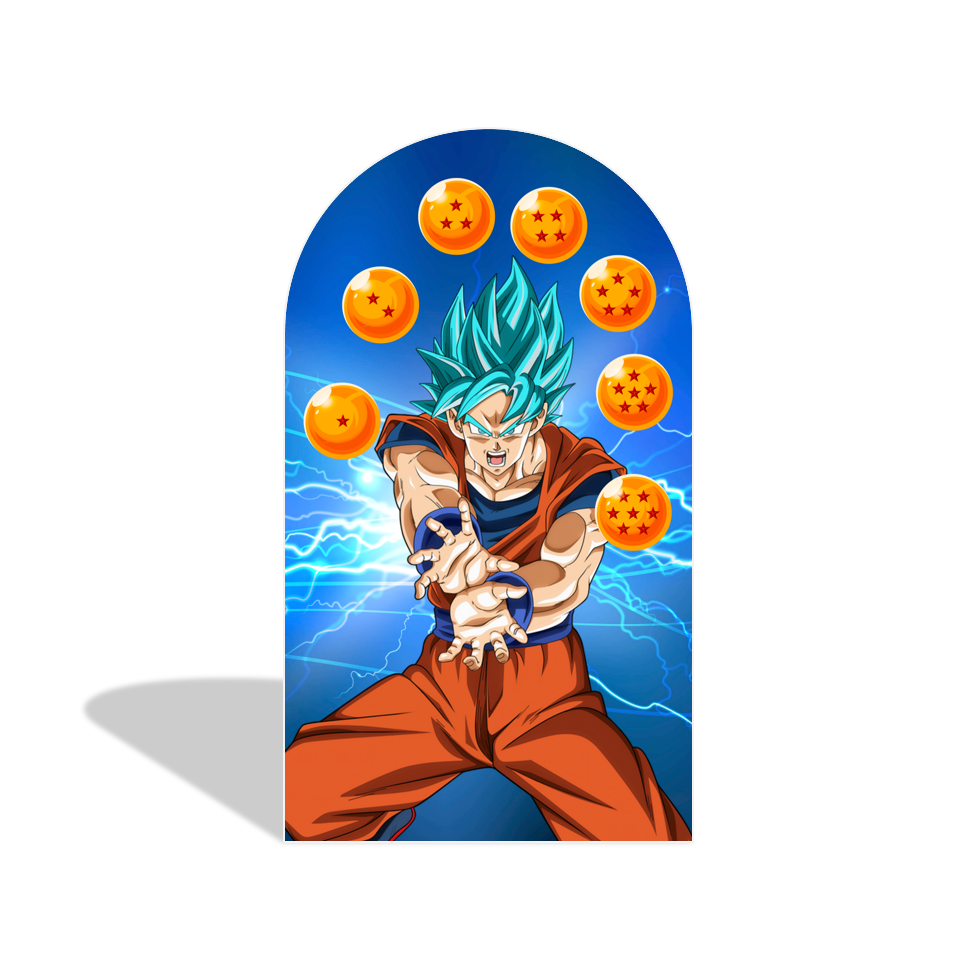 Dragon Ball Theme Birthday Party Arch Backdrop Wall Cloth Cover
