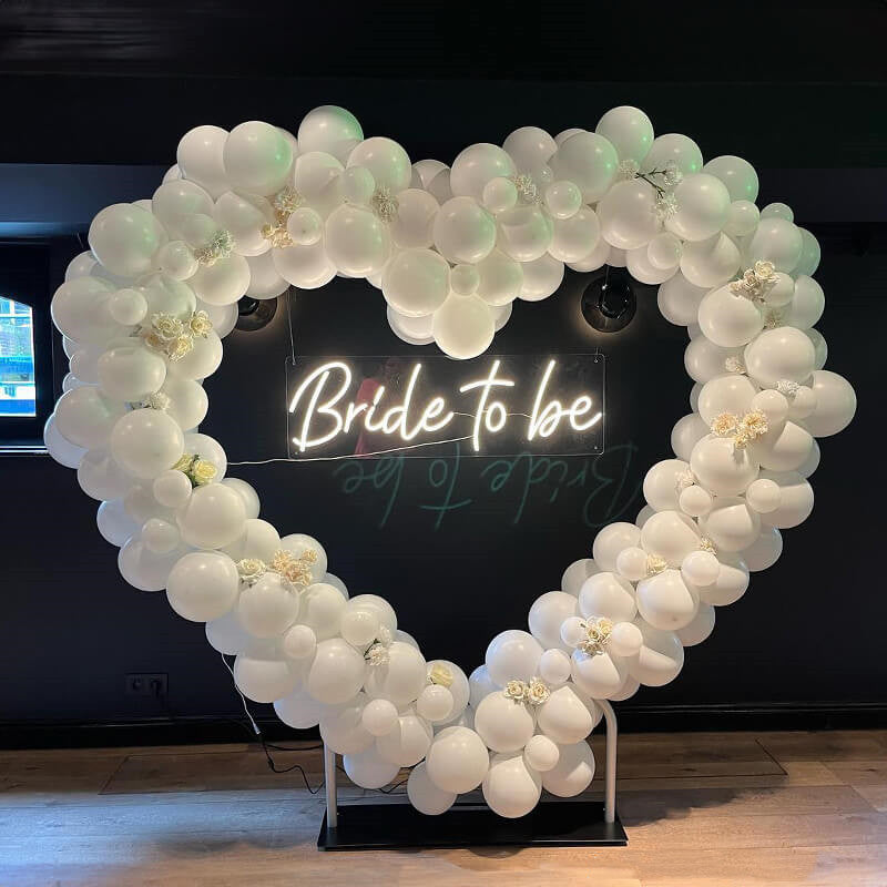 8ft Double Layer Shape Loop Flower Heart Backdrop Stand