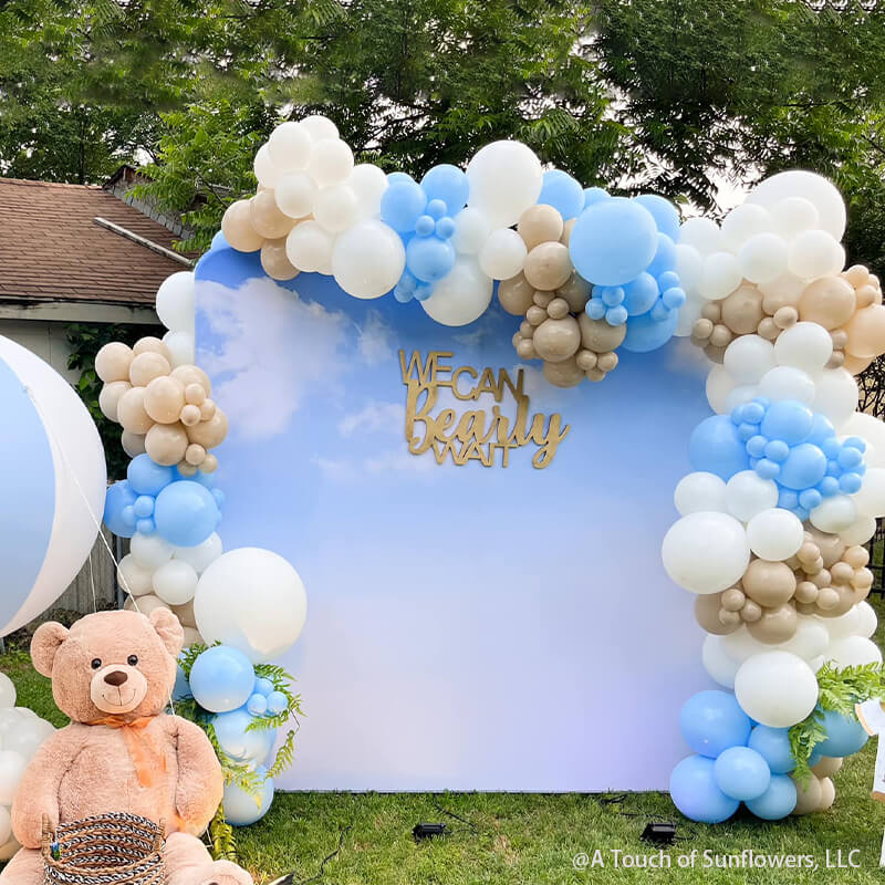 Custom 10x8ft 8x8ft Pillow Case Photo Booth Straight Backdrop Wall Cover With Stand For Birthday Wedding Baby Shower Party Event