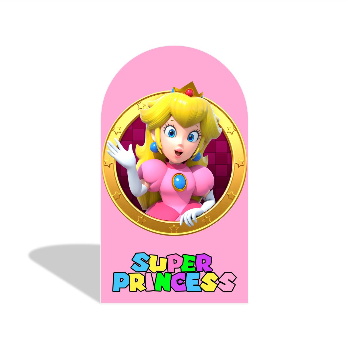 Supper Mario Princess Happy Birthday Party Arch Backdrop Wall Cloth Cover