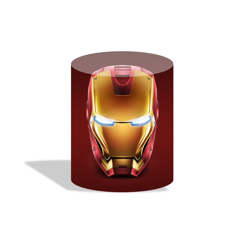 Avenger super hero theme birthday party decoration round circle backdrop cover plinth cylinder pedestal cloth cover