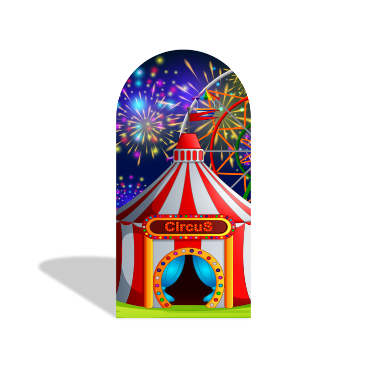Circus Theme Birthday Baby Shower Party Background Arch Backdrop Wall Cloth Cover
