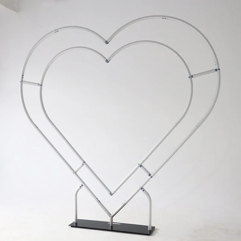 8ft Double Layer Shape Loop Flower Heart Backdrop Stand