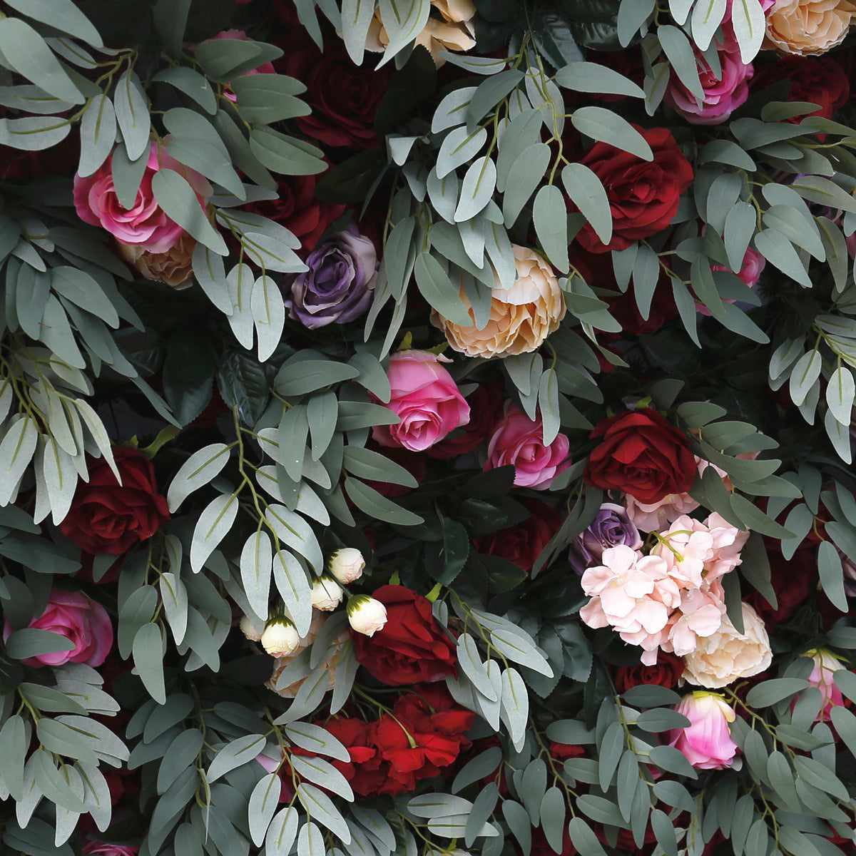 Cloth Curtain Silk Flower Wall For Birthday Wedding Backdrop Decoration Outdoor Event Party Decor Props