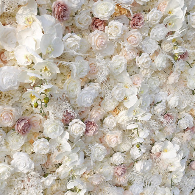 Handmade Artificial Cloth Curtain Silk Flower Wall Wedding Backdrop Decoration Outdoor Event Party Decor Props