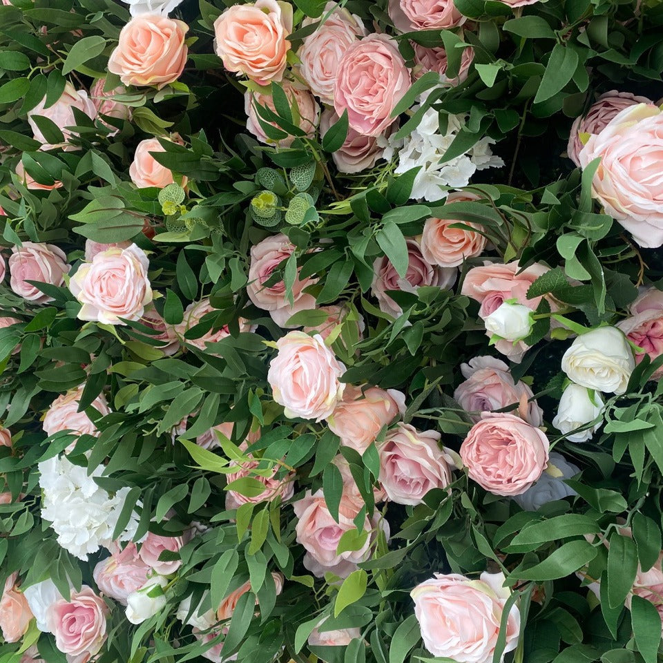 Rolling Up Curtain Flower Wall For Birthday Wedding Backdrop Decoration Outdoor Event Party Decor Props