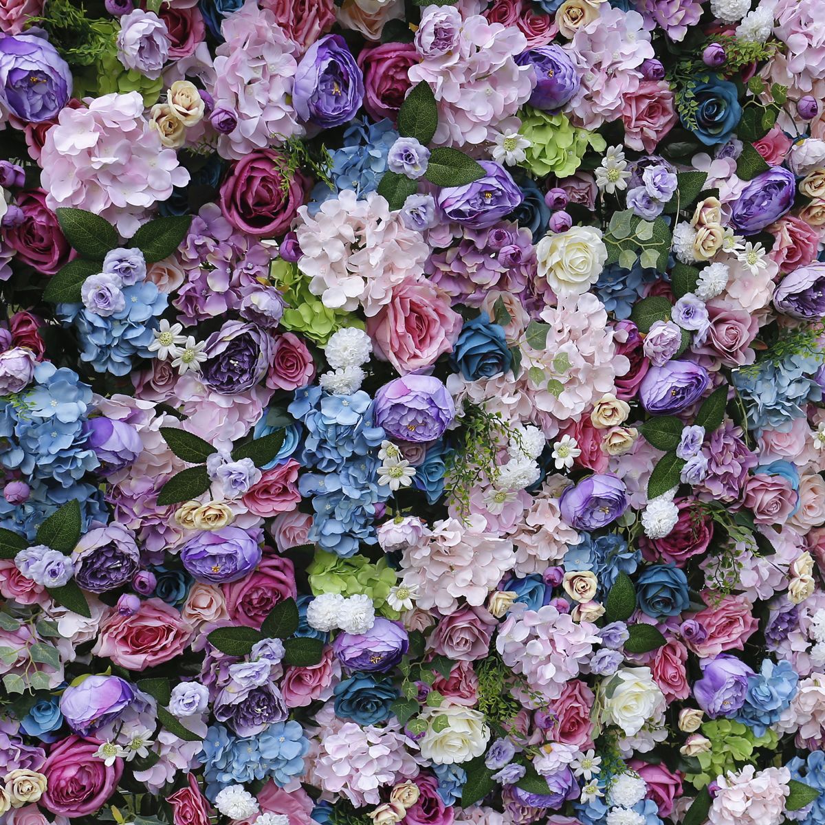 Handmade Artificial Fabric Rolling Up Curtain Flower Wall For Birthday Wedding Backdrop Decor