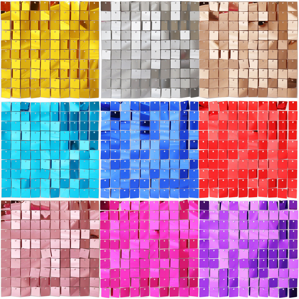 Shimmer Sequin Wall Birthday Party Photo Booth Backdrop- Various colors available Pink Gold Green Sliver White