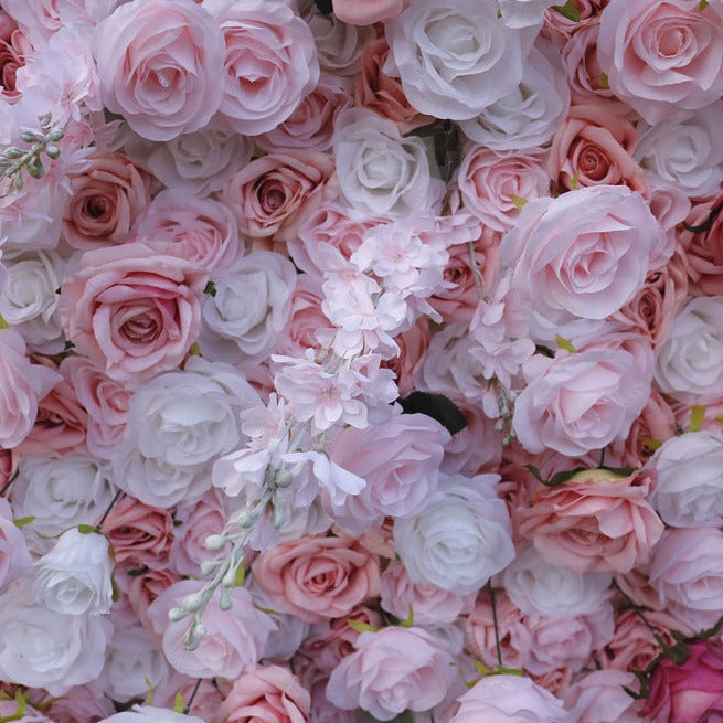 Cloth Curtain Silk Flower Wall For Birthday Wedding Backdrop Decoration Outdoor Event Party Decor Props