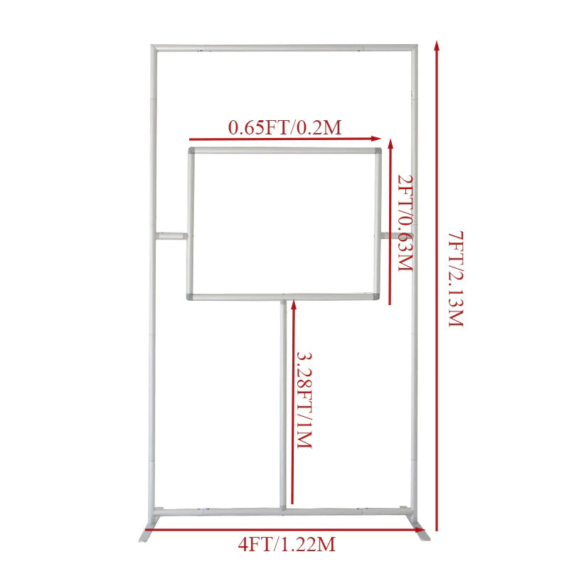 4x7ft Hollow Collapsible Panel Party Photo Booth Backdrop Stand With Cover