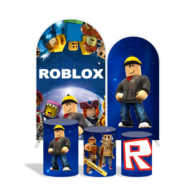 Roblox arch Birthday Party Arch Backdrop Wall Cloth Cover