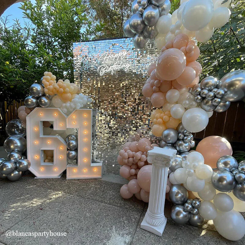 Sliver Sequin Shimmer Backdrop Wall Panels For Birthday Wedding Party Event Decoration