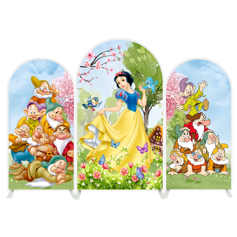 Sonw white arch Birthday Party Arch Backdrop Wall Cloth Cover