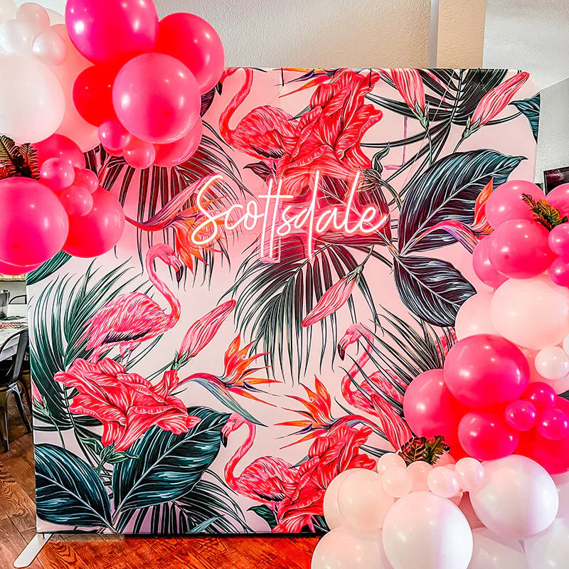 Custom 10x8ft 8x8ft Pillow Case Photo Booth Straight Backdrop Wall Cover With Stand For Birthday Wedding Baby Shower Party Event