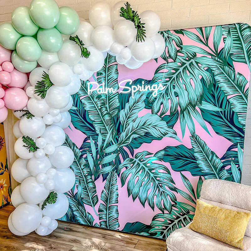 Custom 10x8ft 8x8ft Pillow Case Photo Booth Straight Backdrop Wall Cover With Stand For Birthday Wedding Baby Shower Party Event