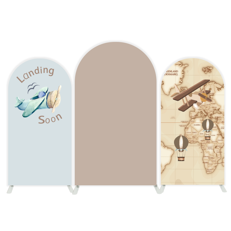 Travel arch Birthday Party Arch Backdrop Wall Cloth Cover