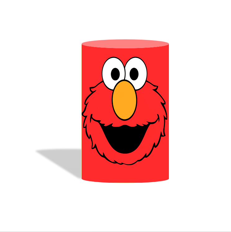 Sesame street birthday party decoration round circle backdrop cover plinth cylinder pedestal cloth cover
