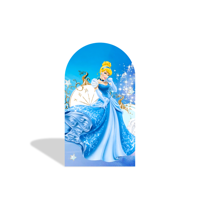 Disney Cinderella Princess Birthday Party Arch Backdrop Wall Cloth Cover
