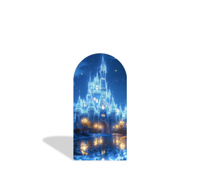 Disney Cinderella Princess Birthday Party Arch Backdrop Wall Cloth Cover