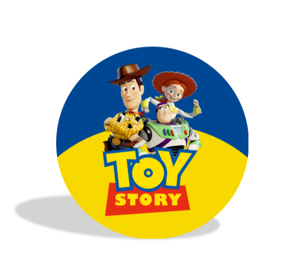 Toy Story birthday party decoration round circle backdrop cover plinth cylinder pedestal cover