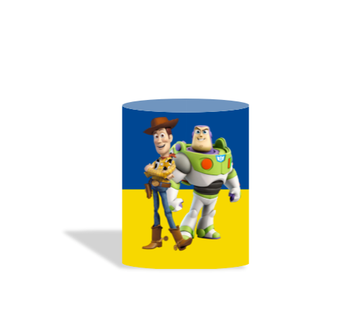 Toy Story birthday party decoration round circle backdrop cover plinth cylinder pedestal cover