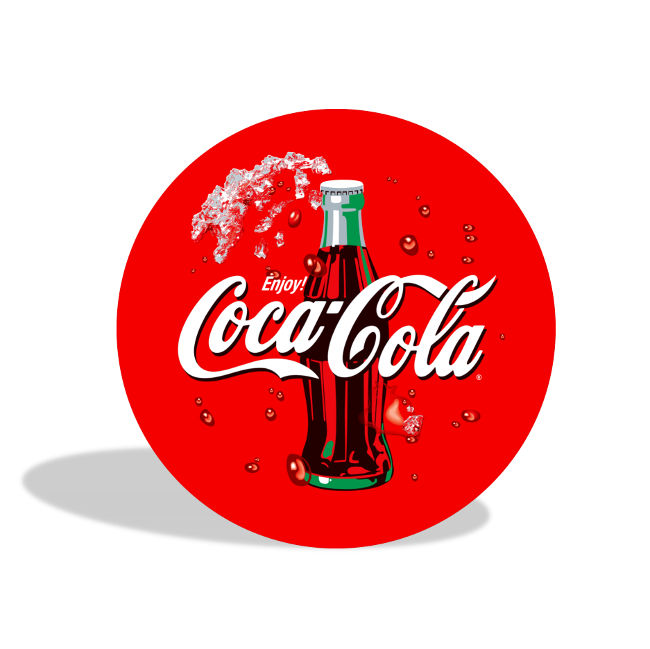 Coca Cola birthday party decoration round circle backdrop cover plinth cylinder pedestal cover