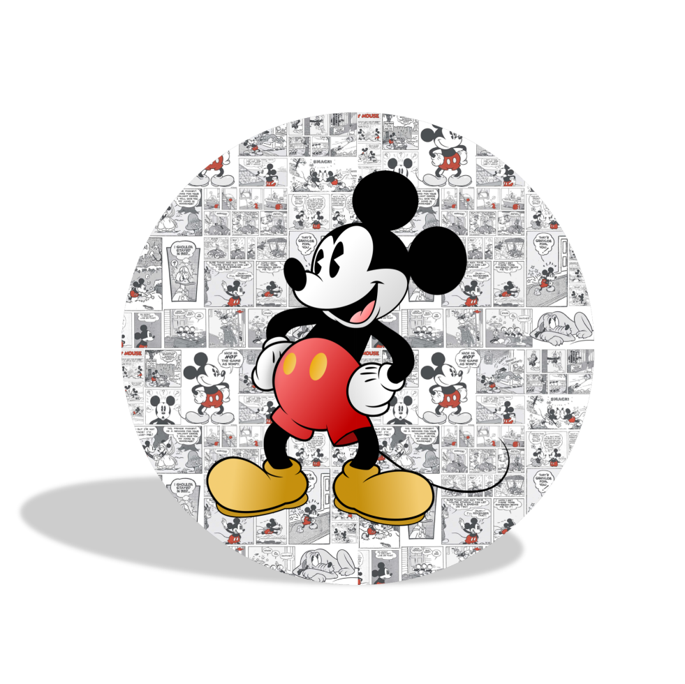 Comic mickey birthday party decoration round circle backdrop cover plinth cylinder pedestal cover