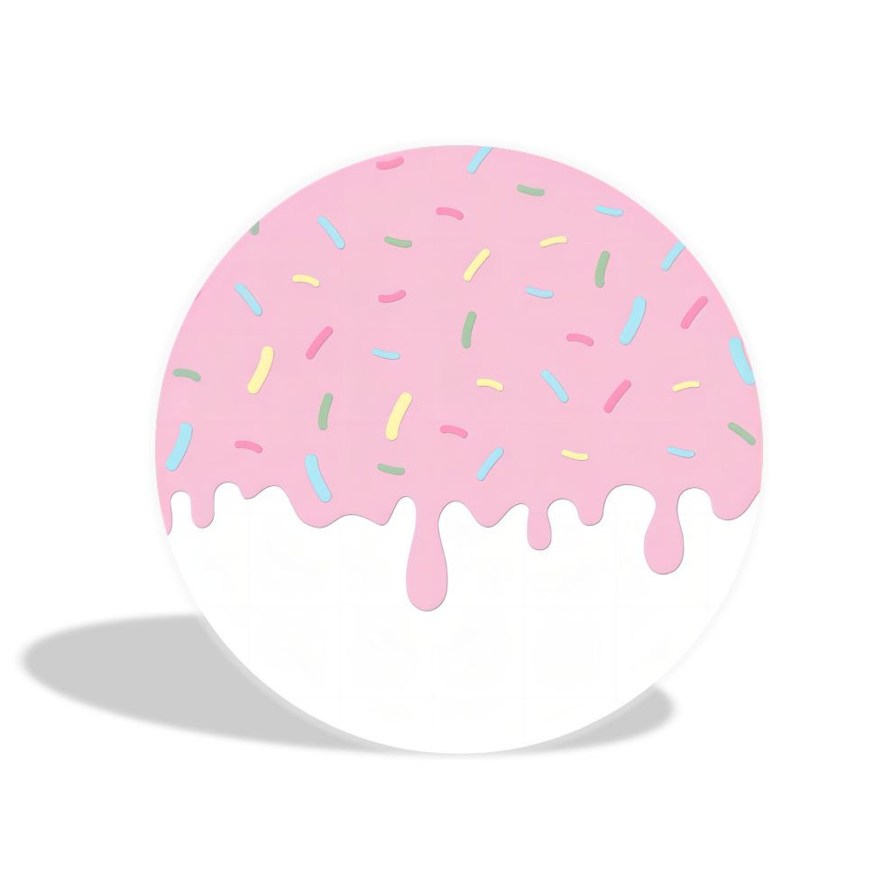 Sprinkle donut candy birthday baby shower party decoration round circle backdrop cover plinth cylinder pedestal cover